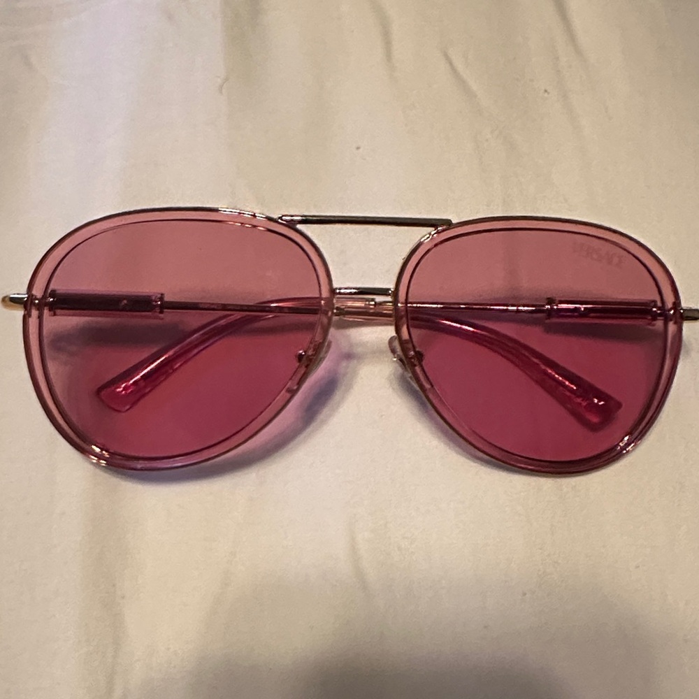 New Versace Pink Aviator Sunglasses